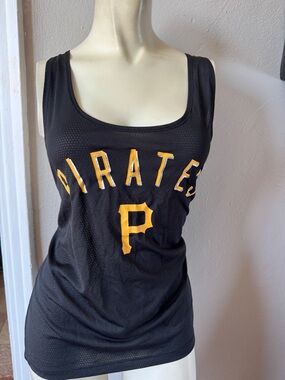 PINK Pittburgh Pirates tank top , size small, polyester , black and gold